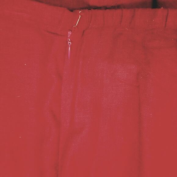 Norton McNaughton Career Casual Burgundy Linen/Rayon Dress Ankle Pants Size 12 - Picture 4 of 6